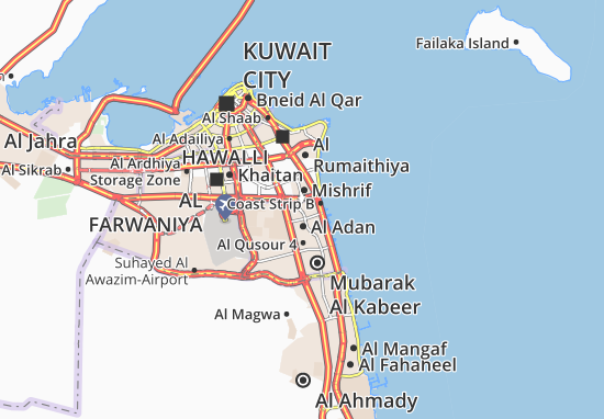 Karte Stadtplan Sabah Al Salem