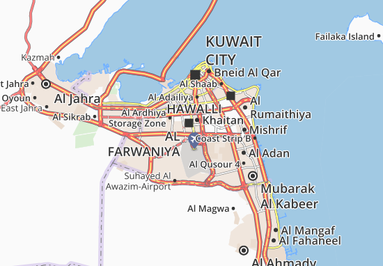 Karte Stadtplan Al Farwaniya 6