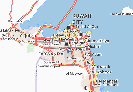 Kaart Plattegrond Al Farwaniya 4