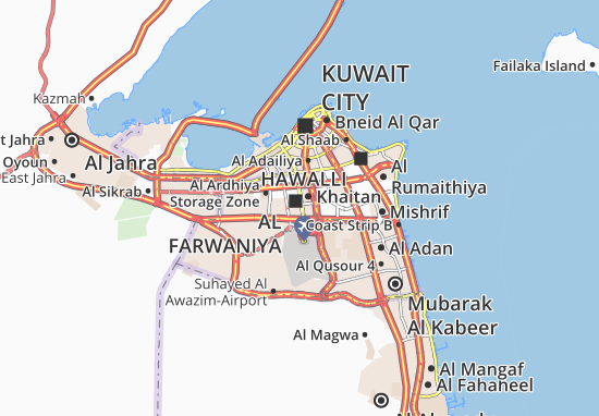 Kaart Plattegrond Al Farwaniya 3