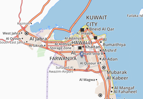 Karte Stadtplan Al Ardhiya Government Uses