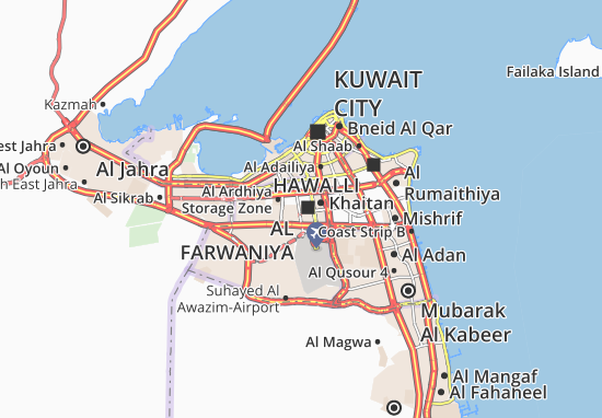 Karte Stadtplan Al Farwaniya 2