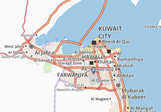 Mapa Al Mubarakiya Camps