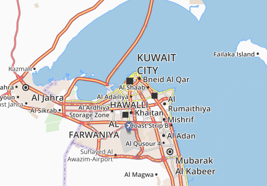 Karte Stadtplan Al Faiha 6
