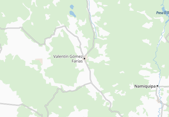 Karte Stadtplan Valentín Gómez Farías