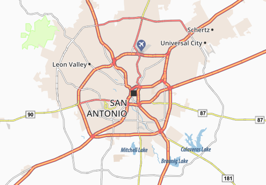 Karte Stadtplan San Antonio