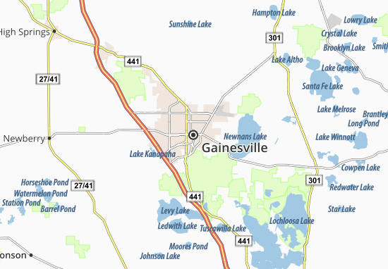 Karte Stadtplan Gainesville