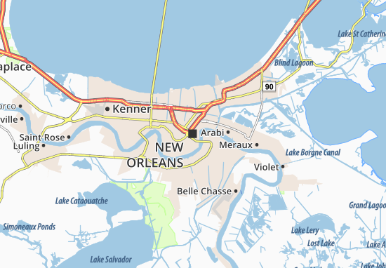 Karte Stadtplan New Orleans