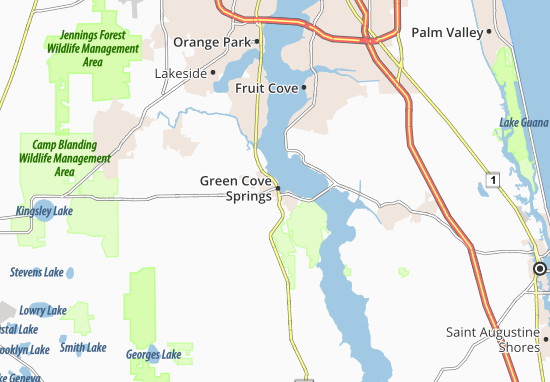 Mapa Green Cove Springs