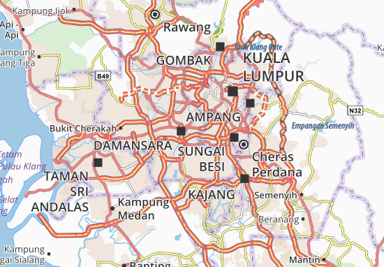 Karte Stadtplan Petaling