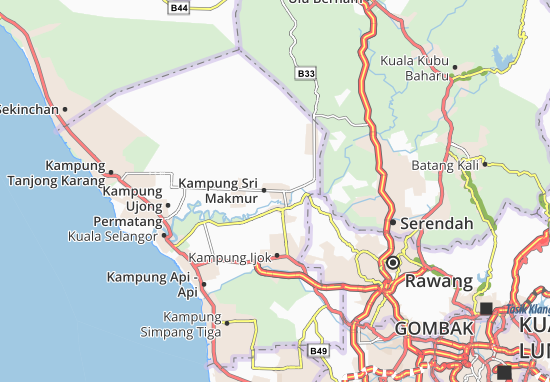 Karte Stadtplan Kampung Sri Makmur