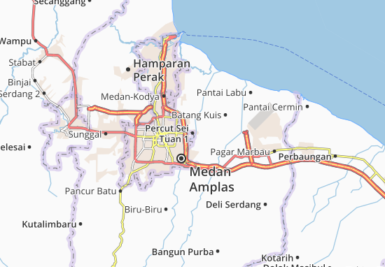 Karte Stadtplan Percut Sei Tuan 1