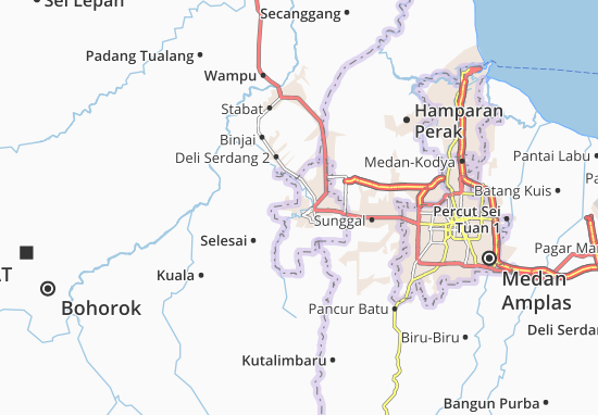 Kaart Plattegrond Binjai Kota