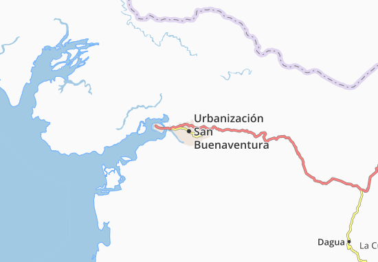 Karte Stadtplan Urbanización San Buenaventura