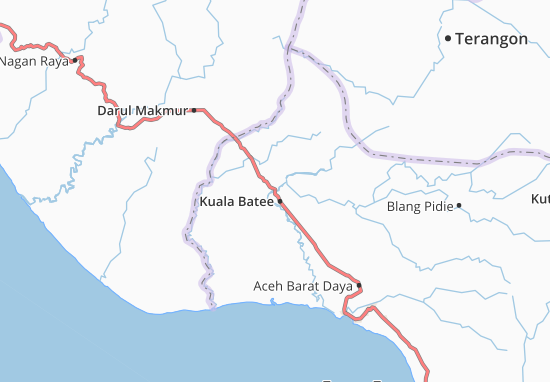 Kaart Plattegrond Kuala Batee