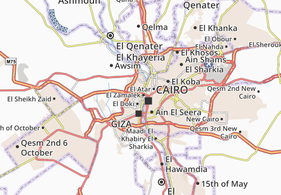 Karte Stadtplan El Agoza