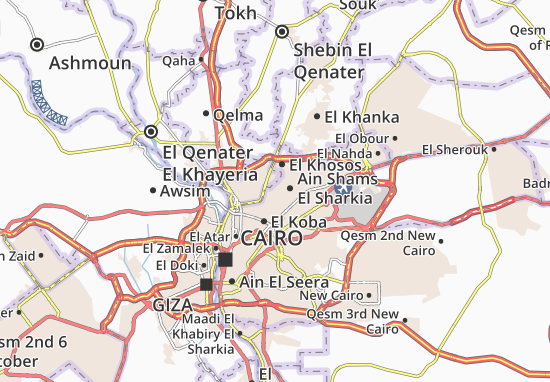 Kaart Plattegrond El Mataria El Gharbia