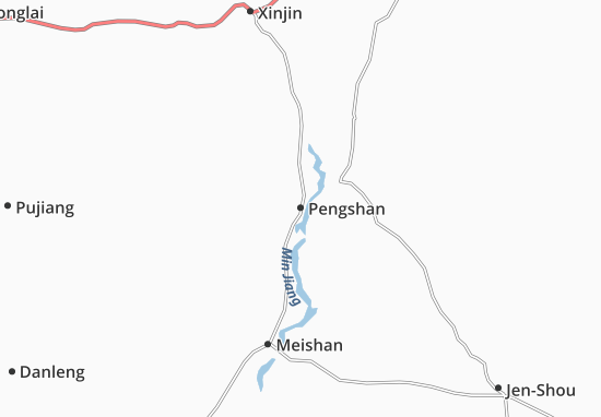 Karte Stadtplan Pengshan