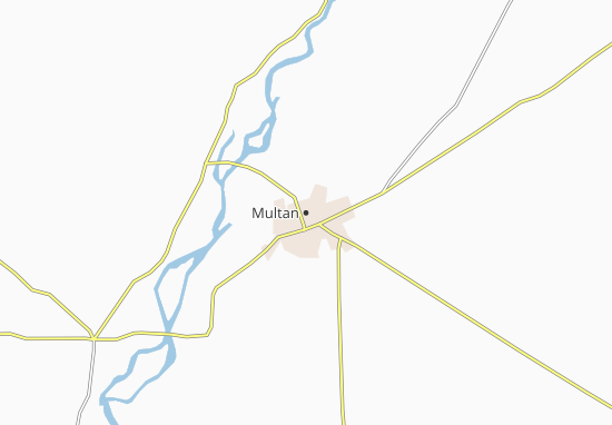 Karte Stadtplan Multan