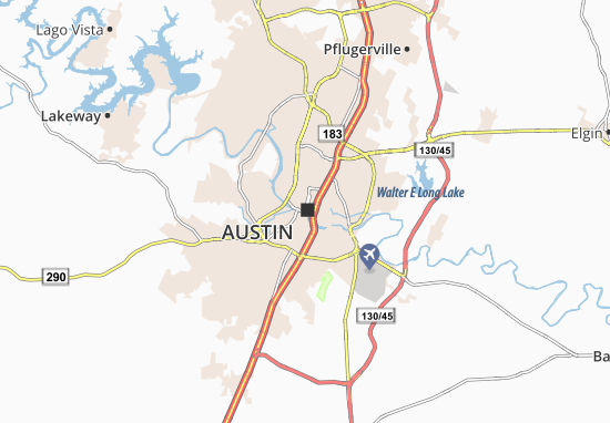 Karte Stadtplan Austin