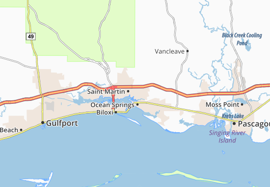 Karte Stadtplan Gulf Hills