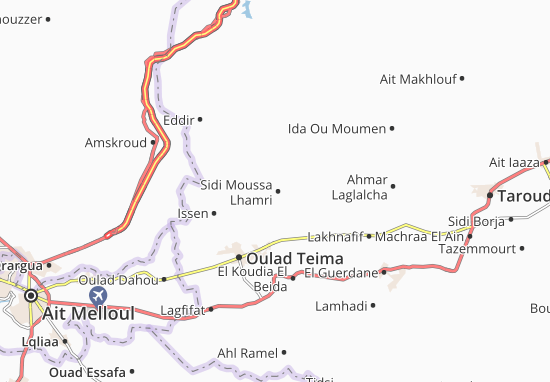 Kaart Plattegrond Sidi Moussa Lhamri