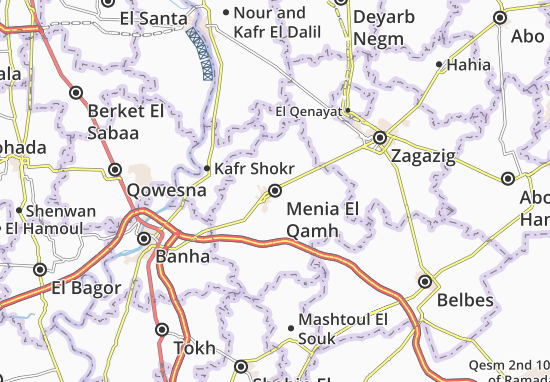 Menia El Qamh Map