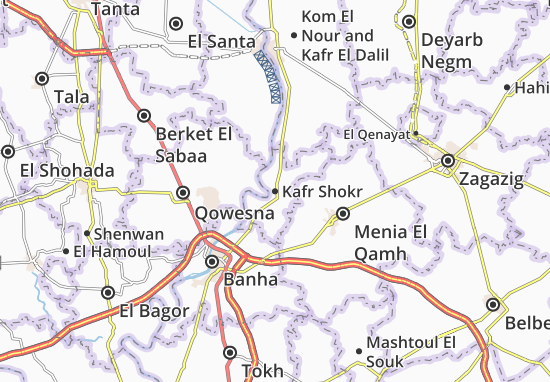 Karte Stadtplan Kafr Shokr