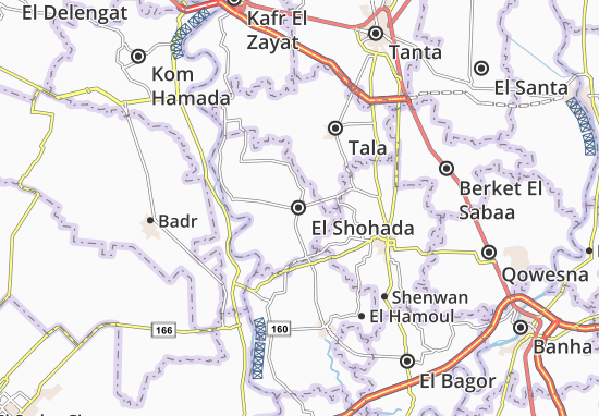 Karte Stadtplan El Shohada