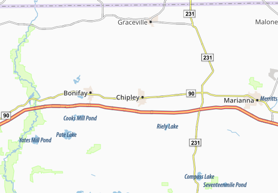 Karte Stadtplan Chipley