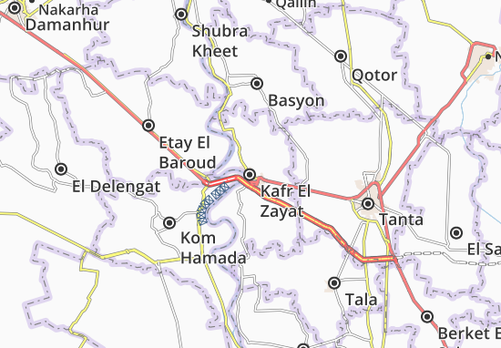 Karte Stadtplan Kafr El Zayat