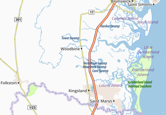 Karte Stadtplan Colesburg