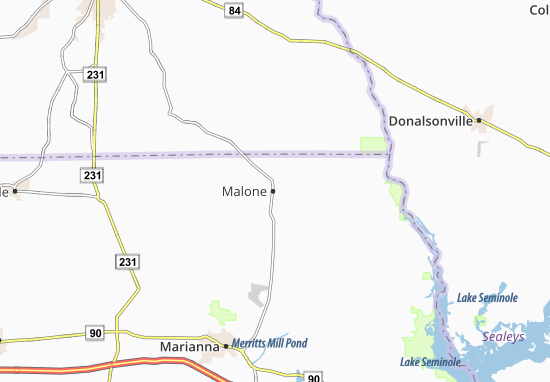 Kaart Plattegrond Malone