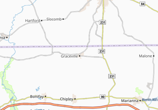 Karte Stadtplan Graceville