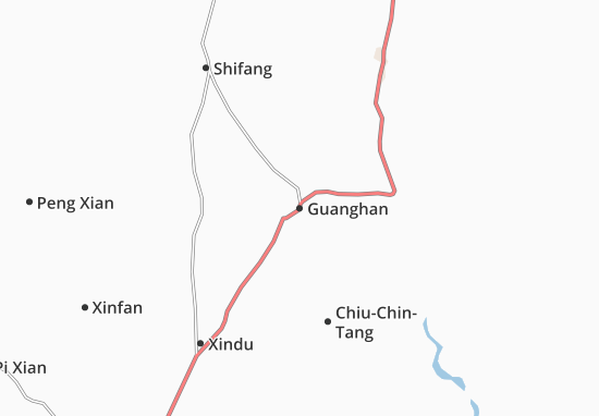 Karte Stadtplan Guanghan