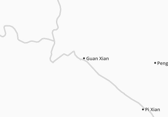 MICHELIN-Landkarte Guan Xian - Stadtplan Guan Xian - ViaMichelin