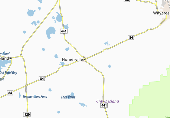 Mapa Homerville