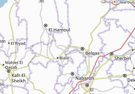 Kaart Plattegrond Kafr El Garaydah