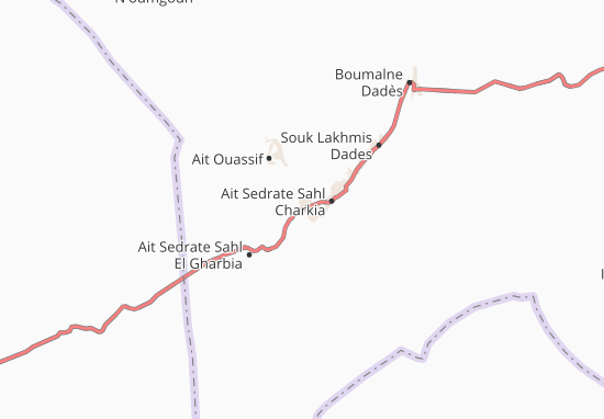 Karte Stadtplan Kalaat M&#x27;gouna