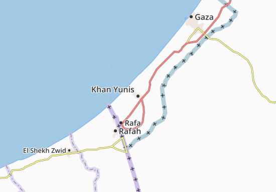 Karte Stadtplan Khan Yunis