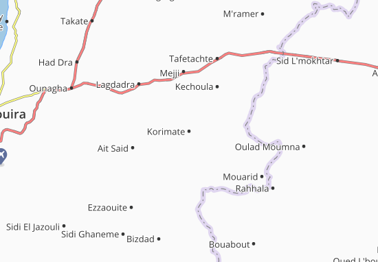 Mapa Korimate