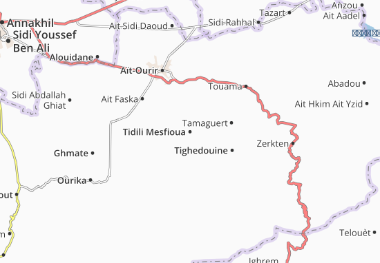 Karte Stadtplan Tidili Mesfioua