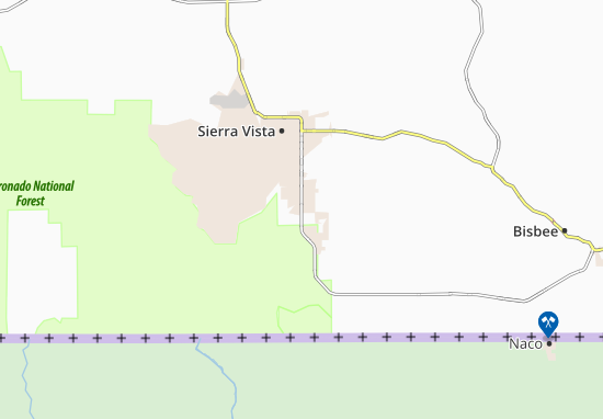 Mapa Sierra Vista Southeast