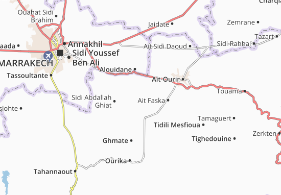 Mapa Tamazouzte