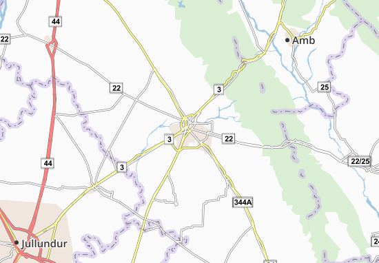 Karte Stadtplan Hoshiarpur