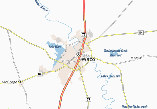 Karte Stadtplan Waco