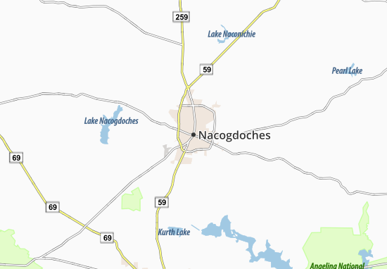 Mapa Nacogdoches