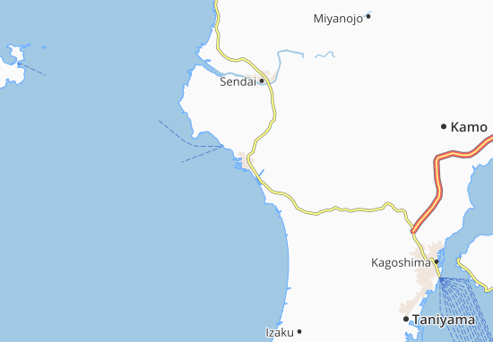 Mapa Kushikino
