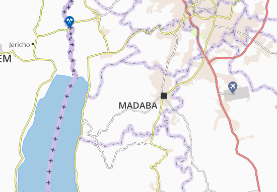 Karte Stadtplan Madaba Qasabah