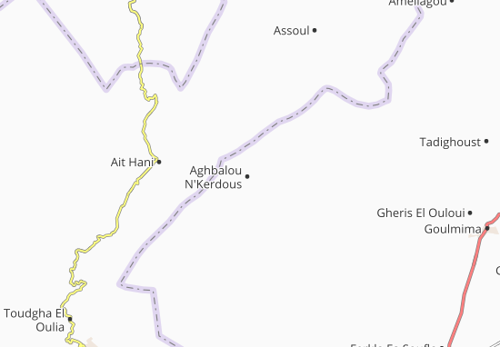 Karte Stadtplan Aghbalou N&#x27;Kerdous